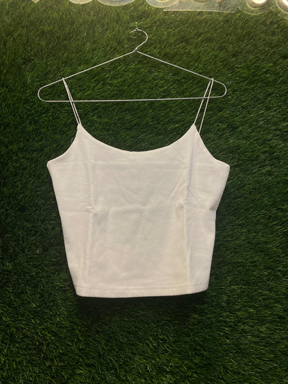 white tank top