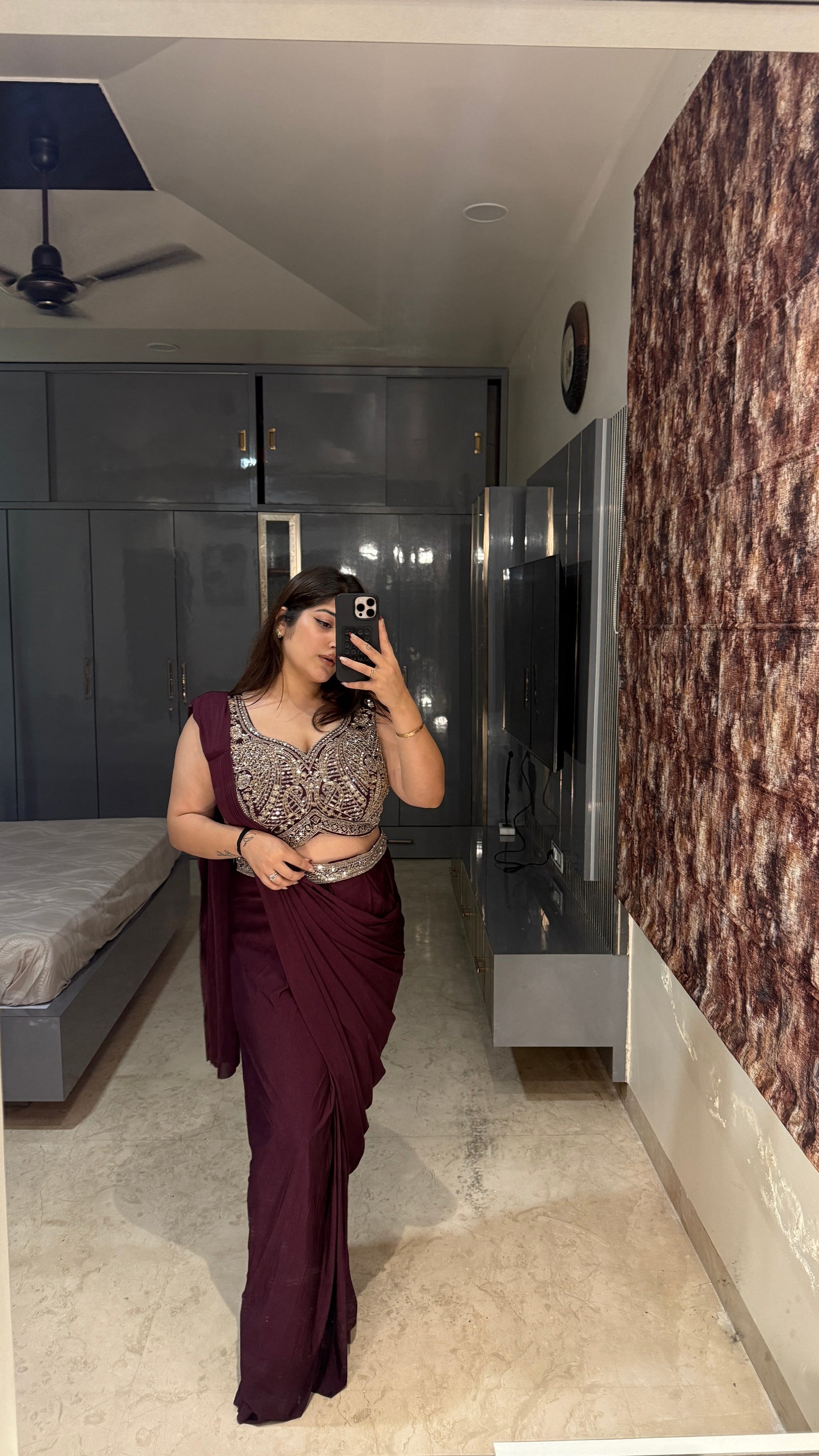Dream saree(wine)