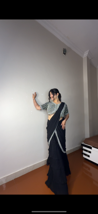 Predrapre saree new