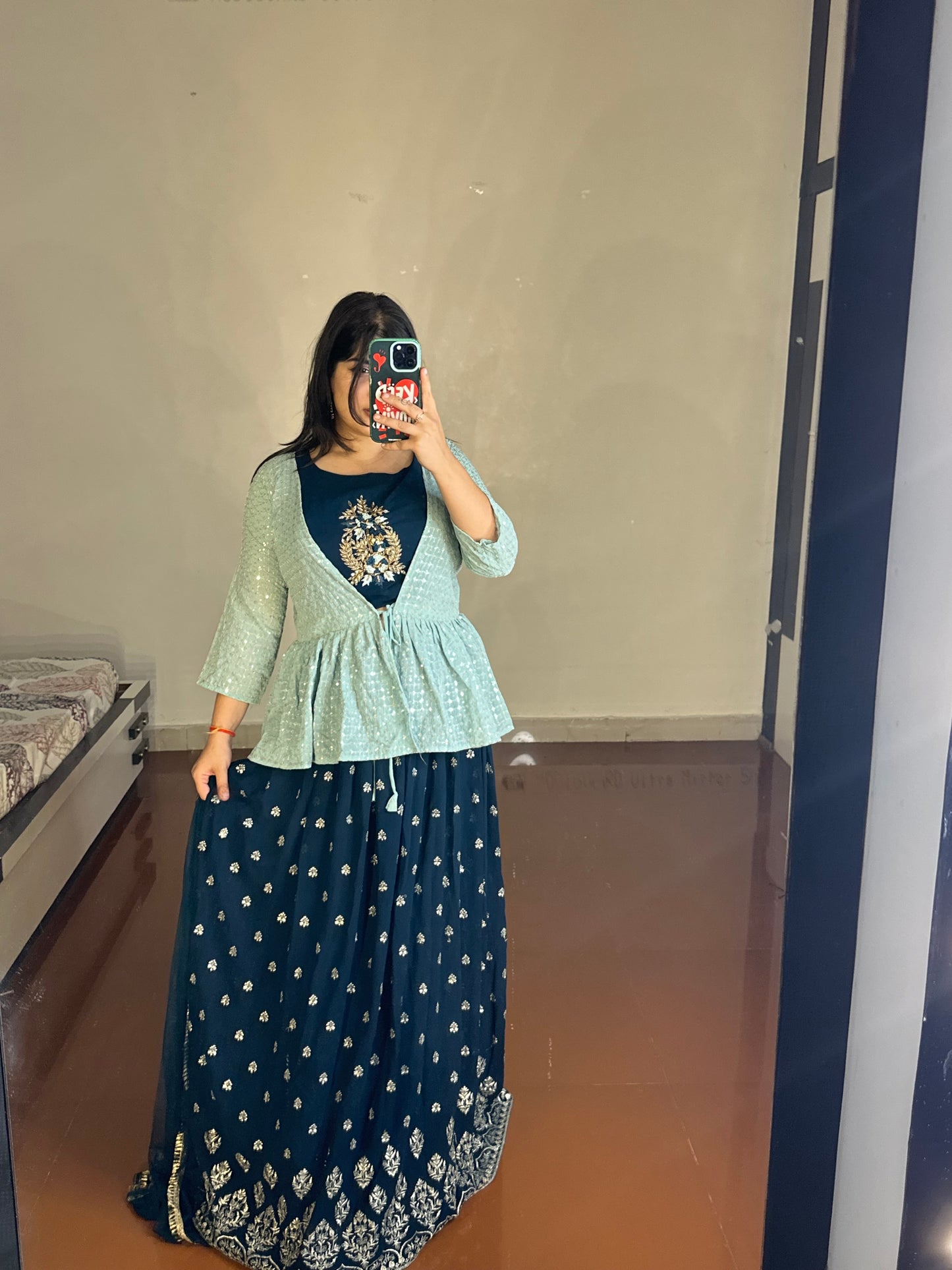 Short jacket lehenga