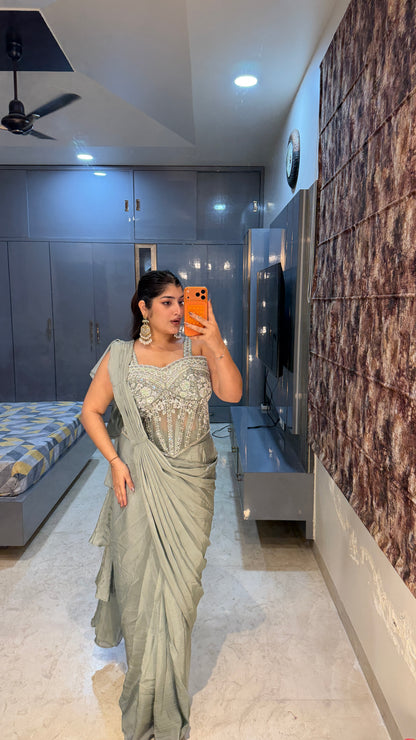 Corset saree