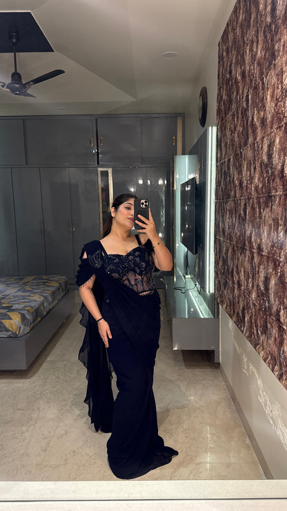 Sparkly saree(blue)