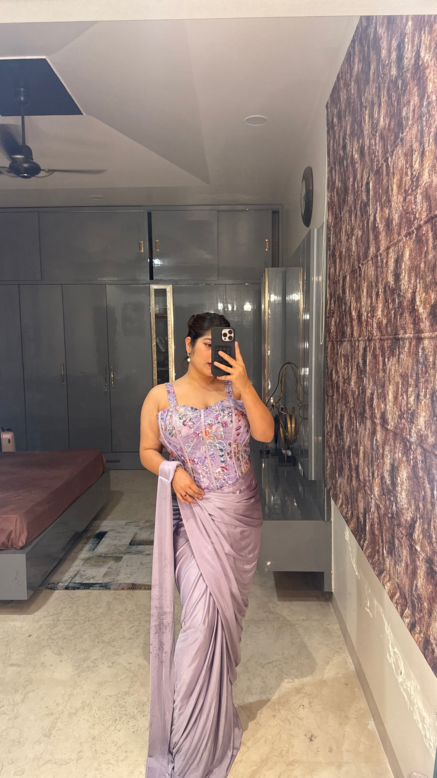 Naina saree Lavander