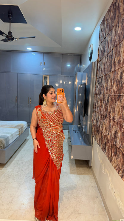 Heavy pallu saree