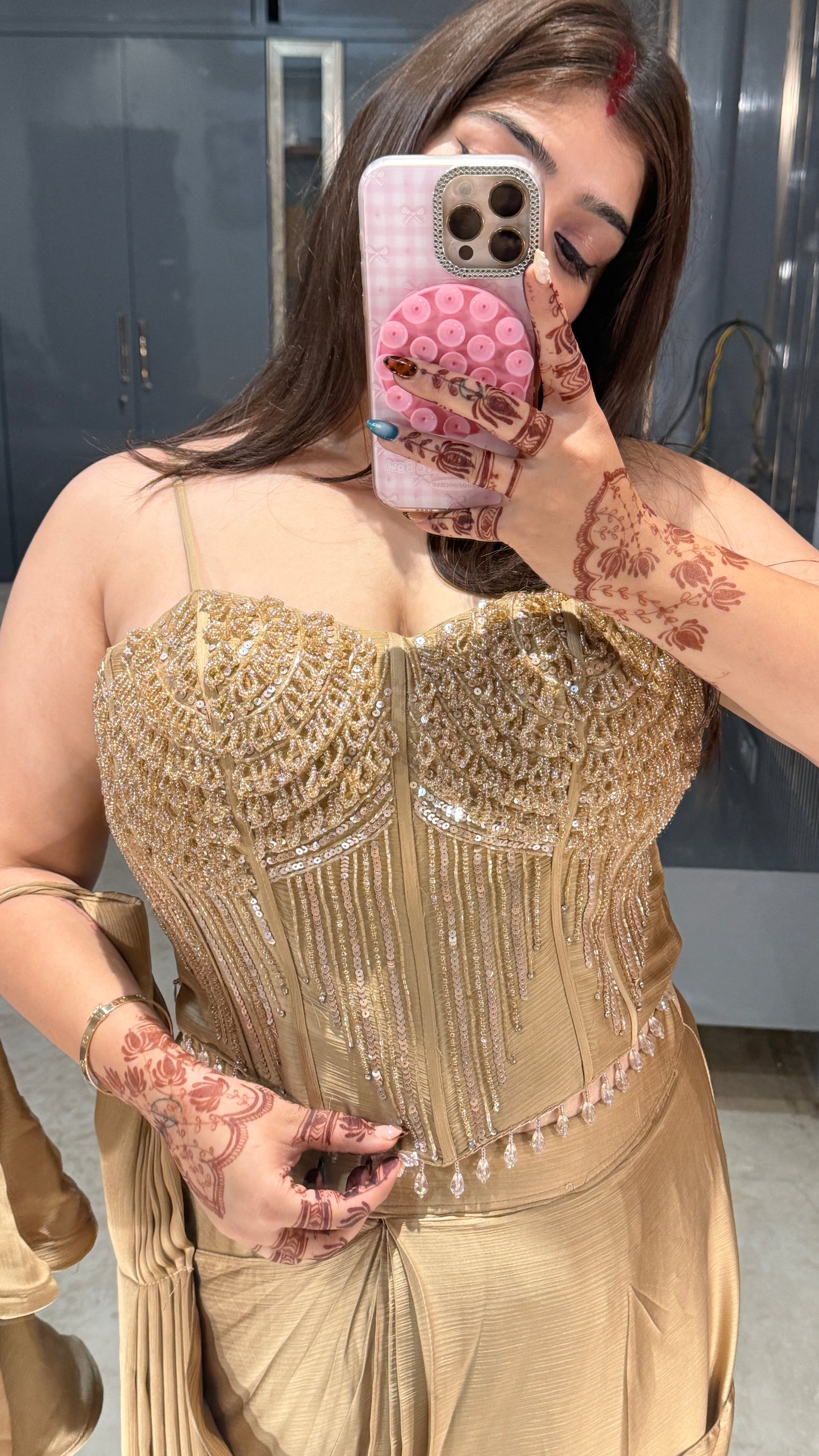 Premium corset saree