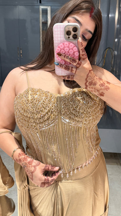 Premium corset saree