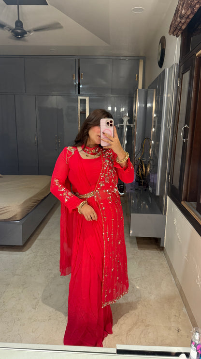 Karwachauth saree(pink)