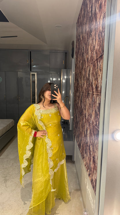 Zimi plazo set(haldi yellow)