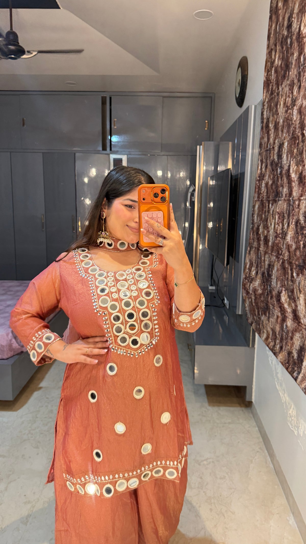 Mirror work kurta