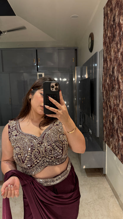 Dream saree(wine)