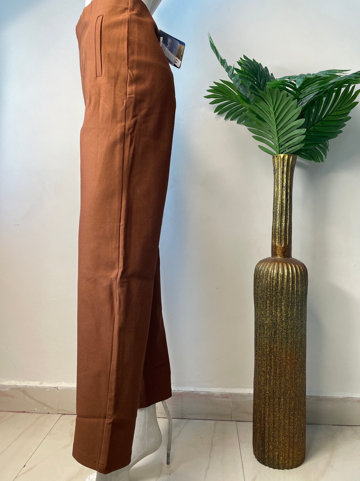 Brown formal pants(yj)