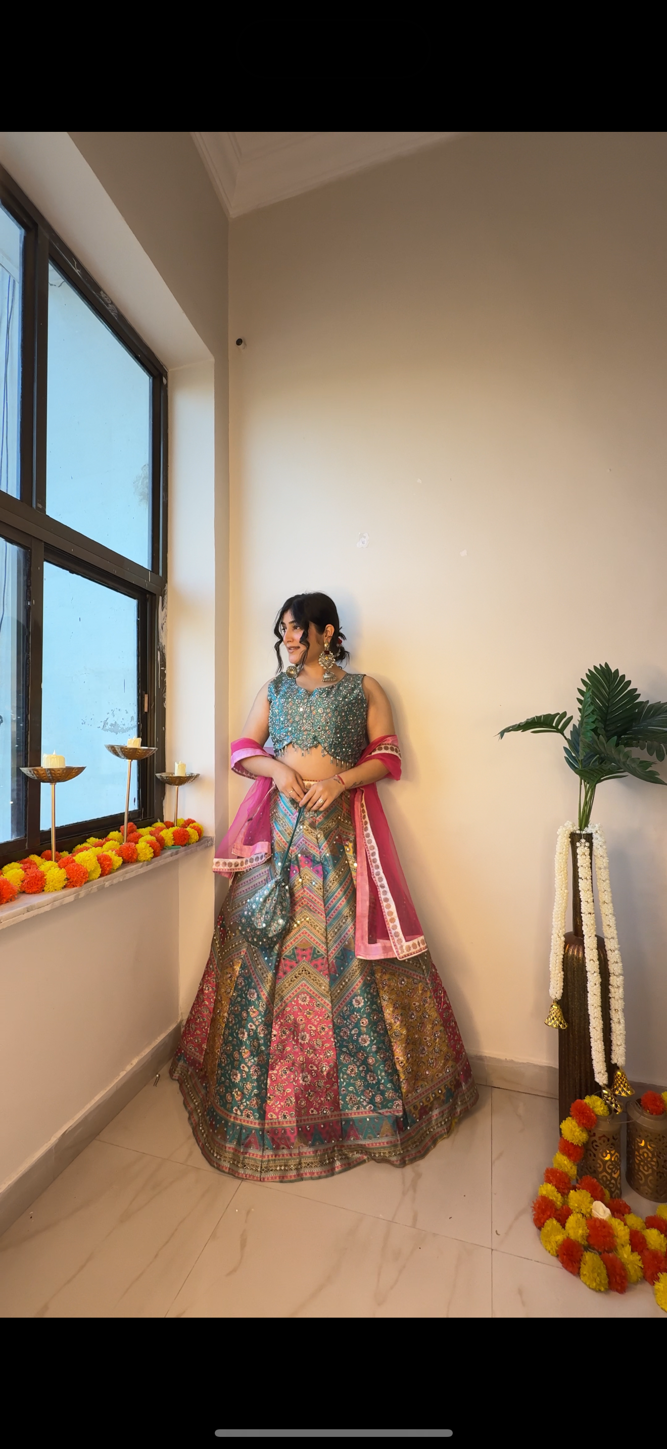 Multi Lehenga bb silk
