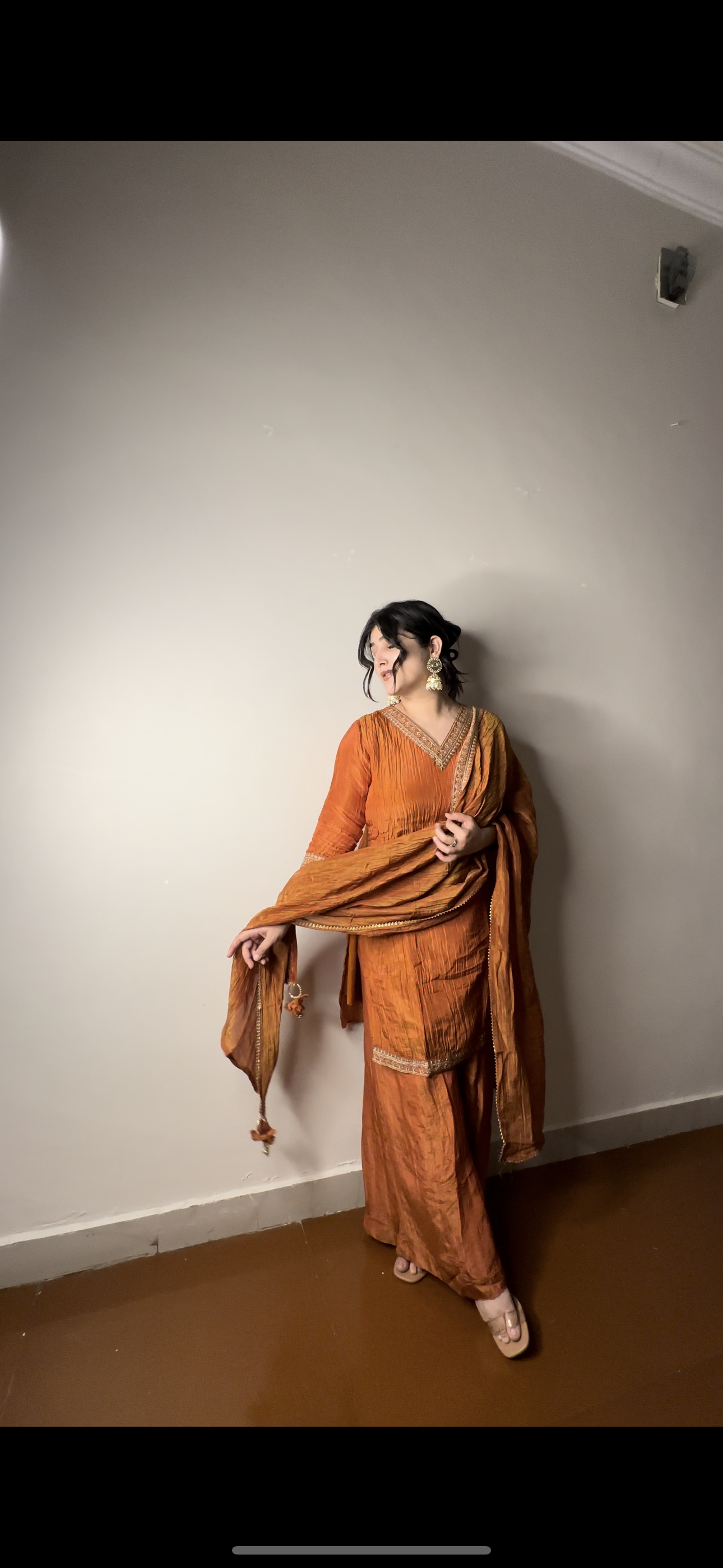 Crushed rust orange set