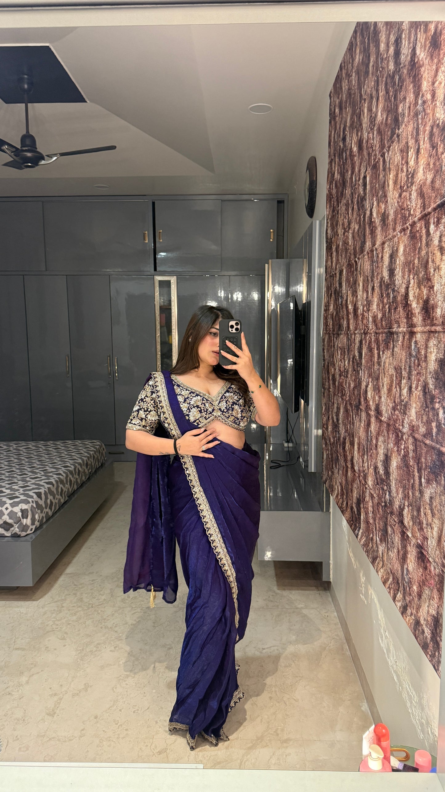 Dil Aagya saree 2.0 Purple