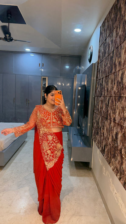 Tropical saree