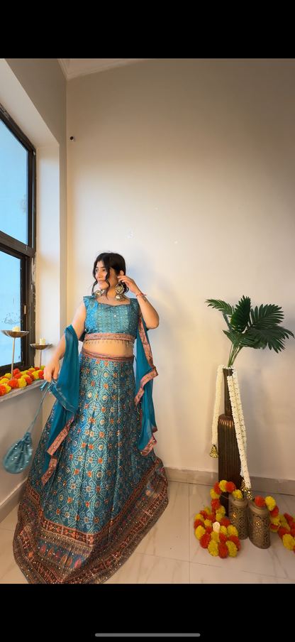 BB silk lehenga