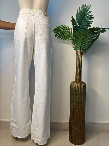 Long white wideleg 585