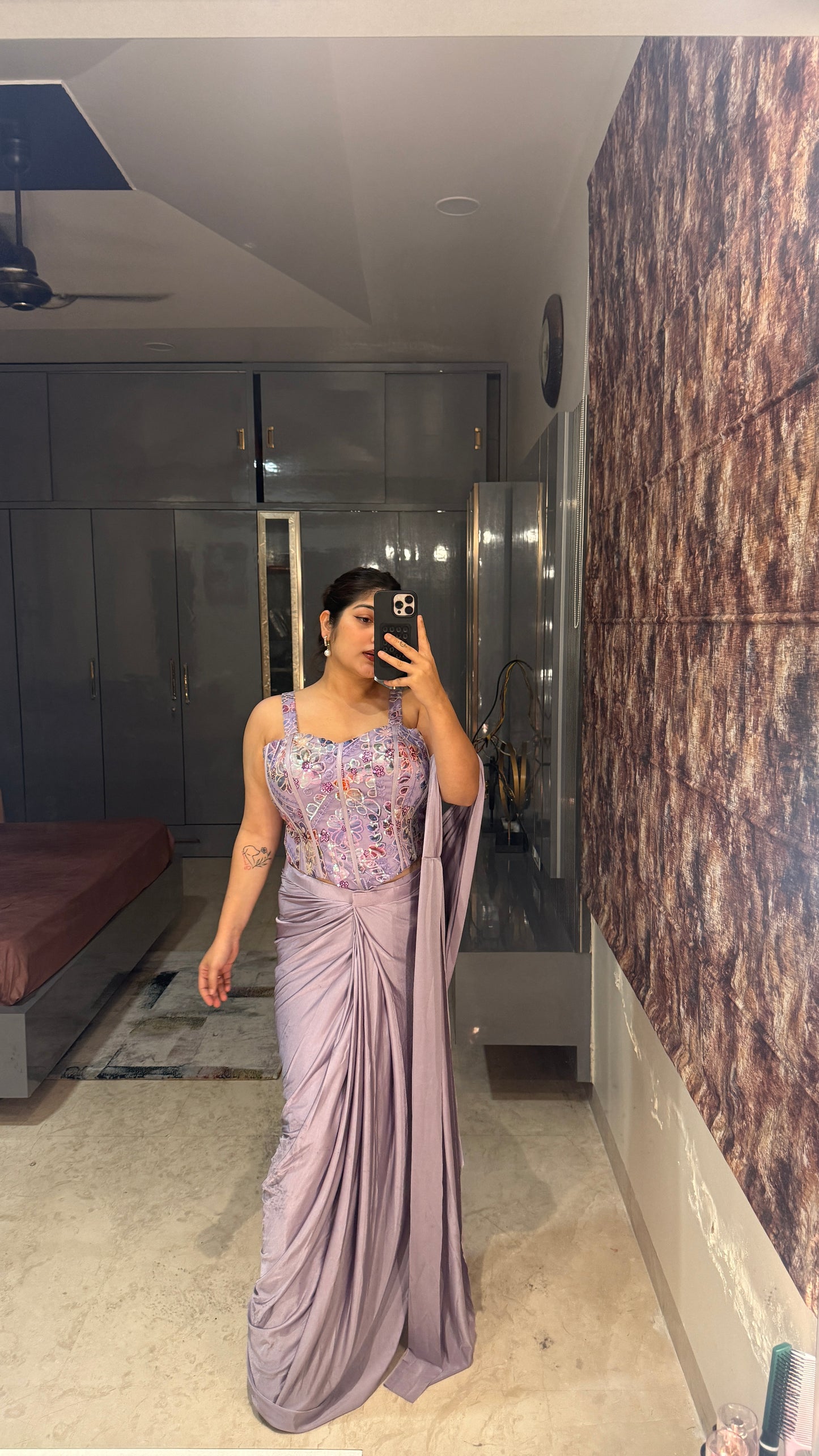 Naina saree Lavander