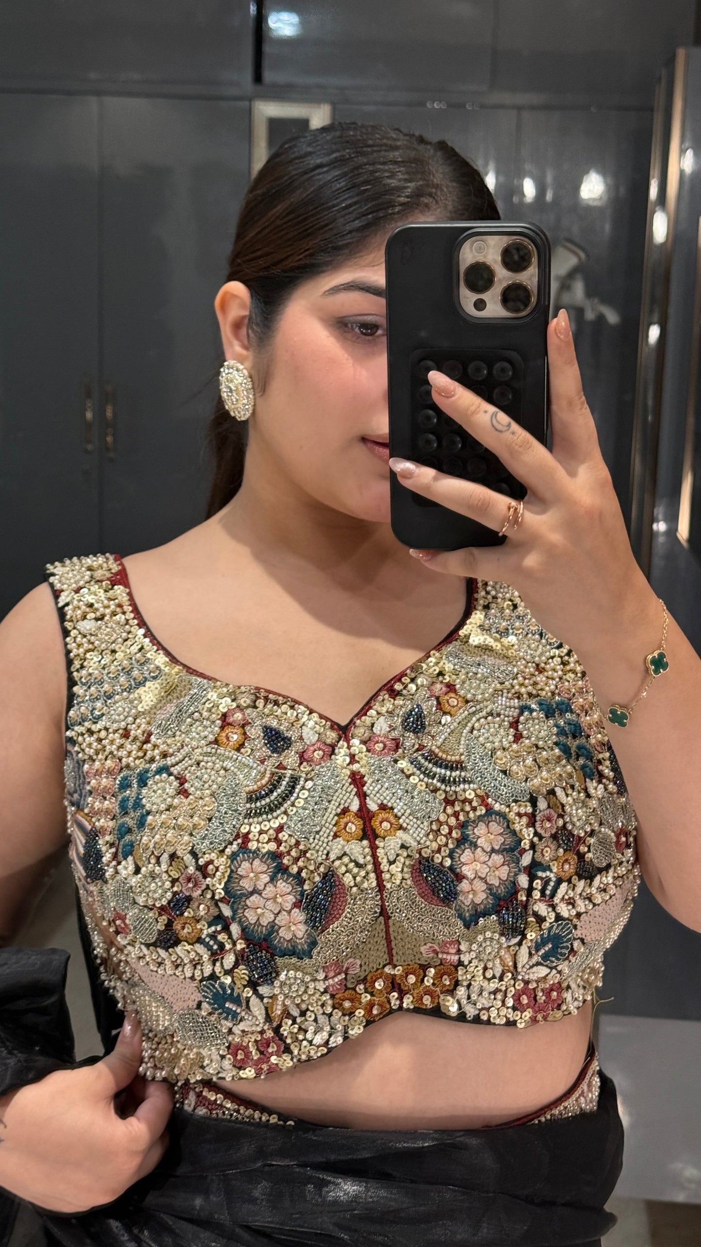 Ruffle saree
