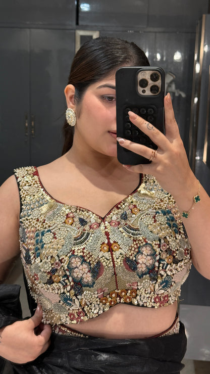 Ruffle saree