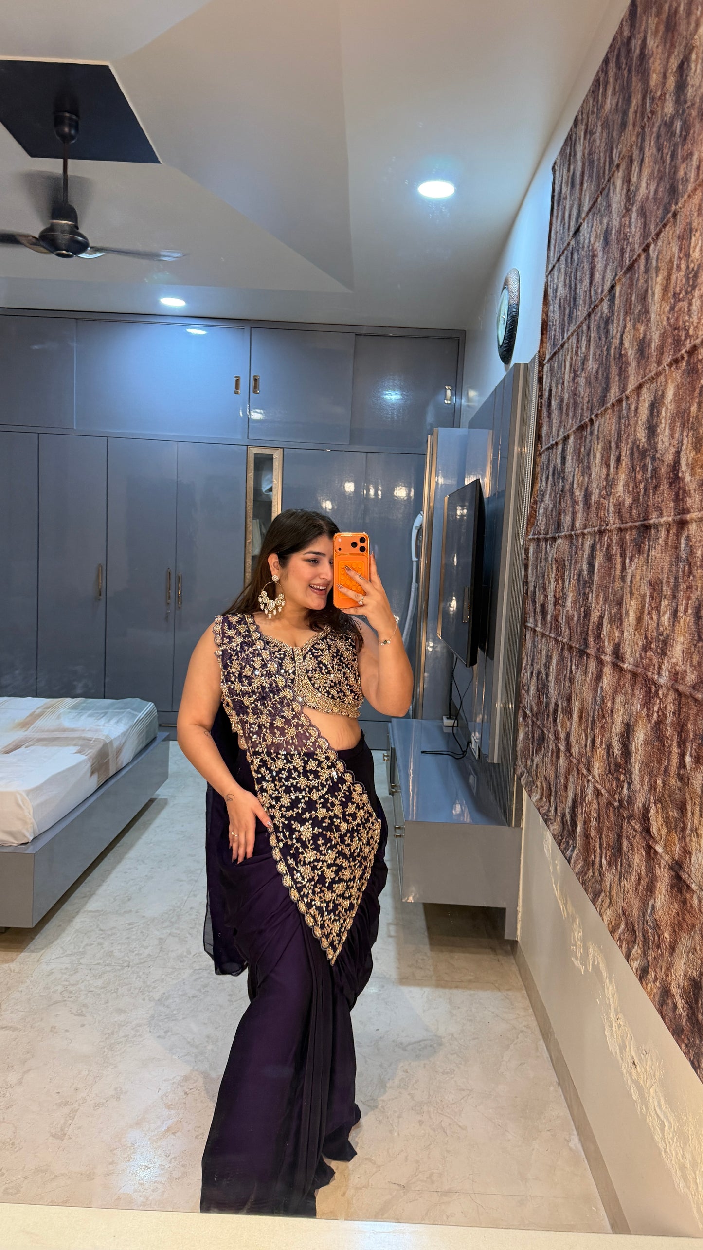 Sheila saree (purple)