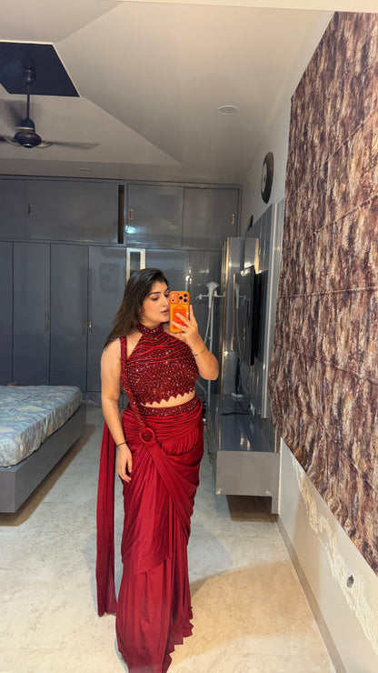 Red Bomb halter neck