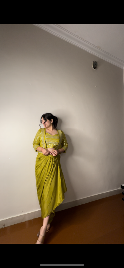 Sequin short jacket set