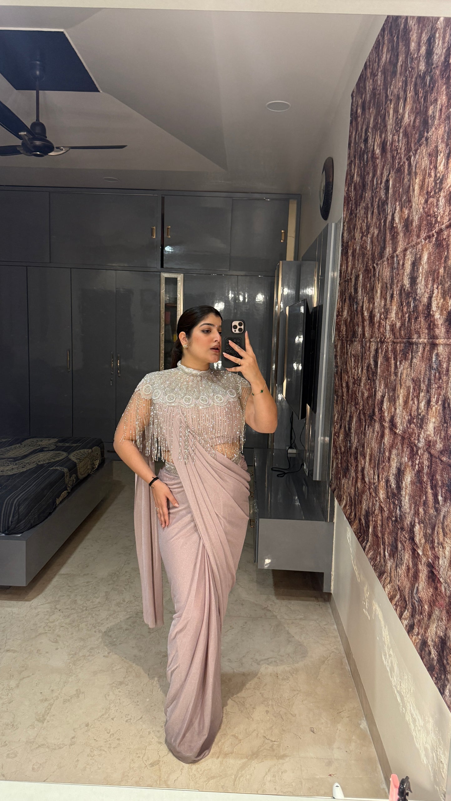 Fringe saree