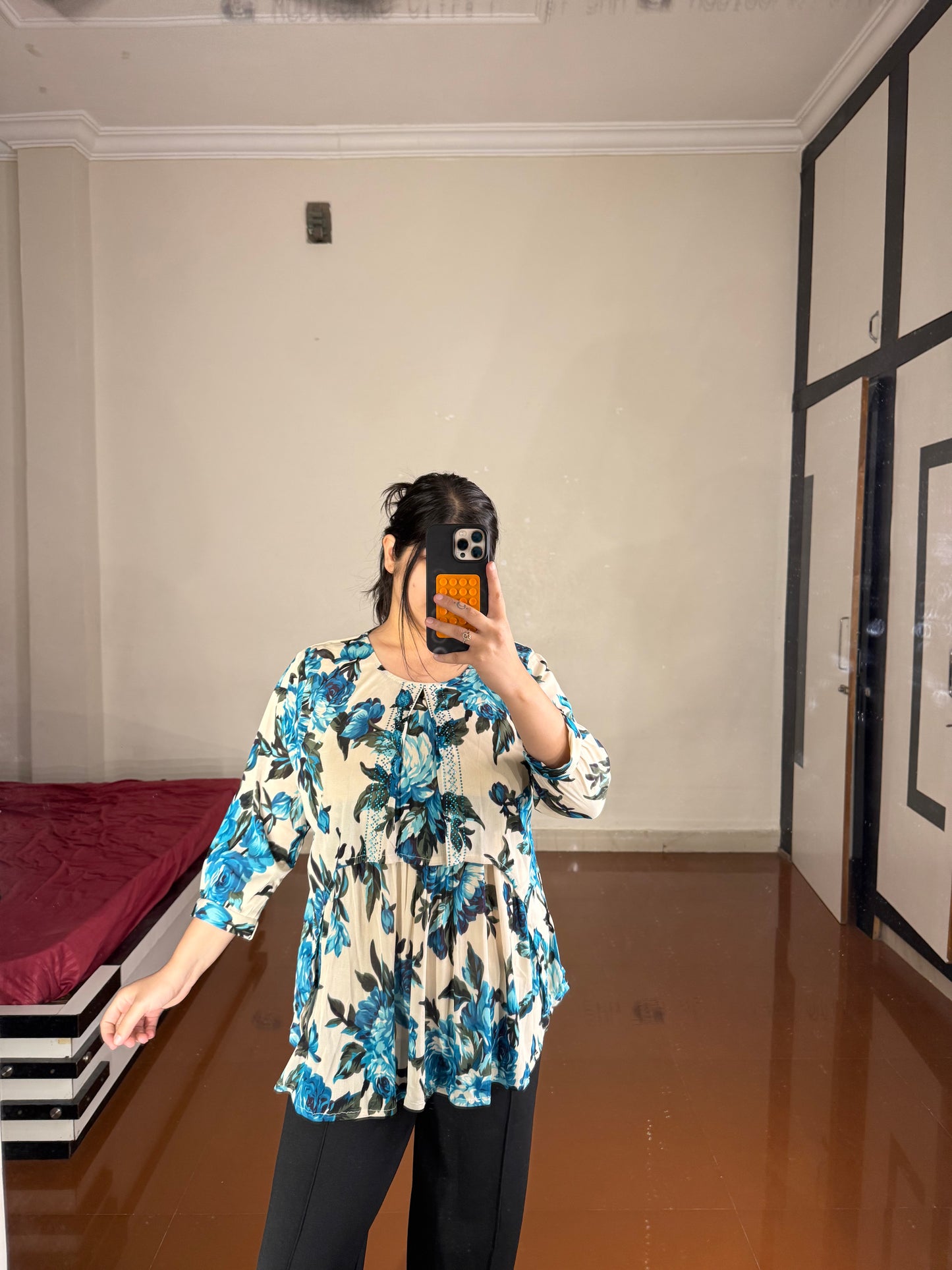 Printed top plus size