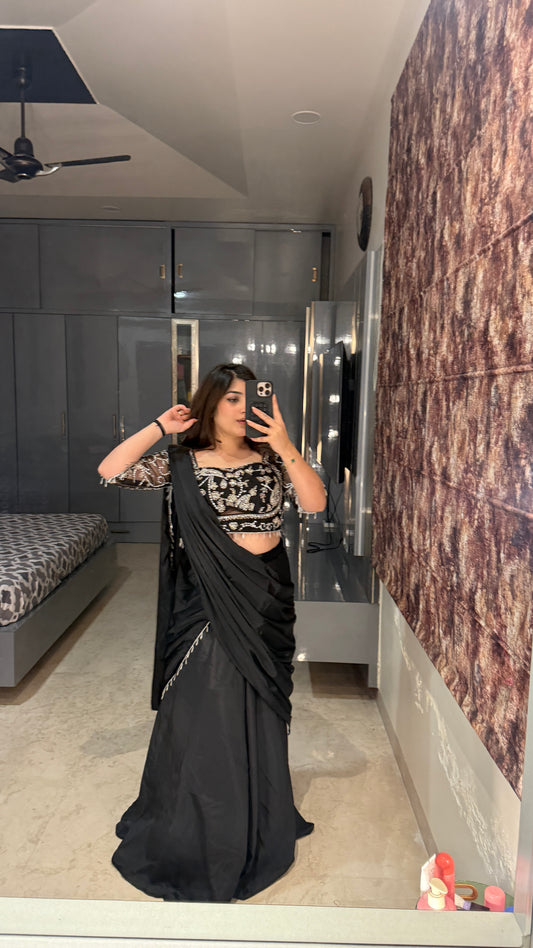 Chandani Saree Black