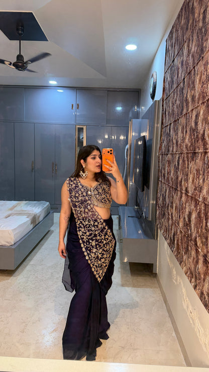 Sheila saree (purple)