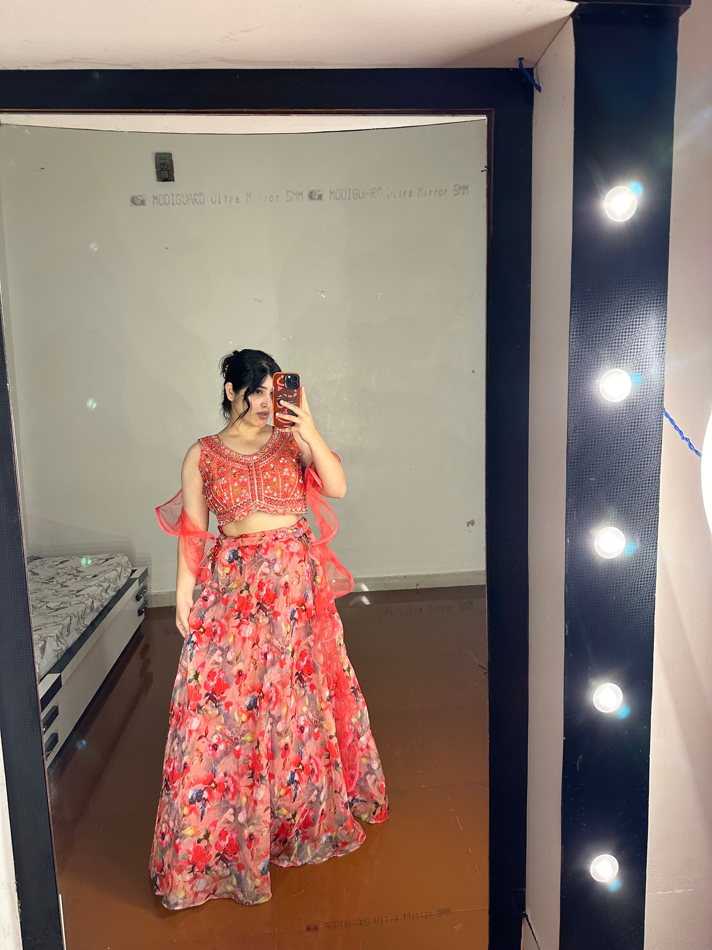 Organza lehenga