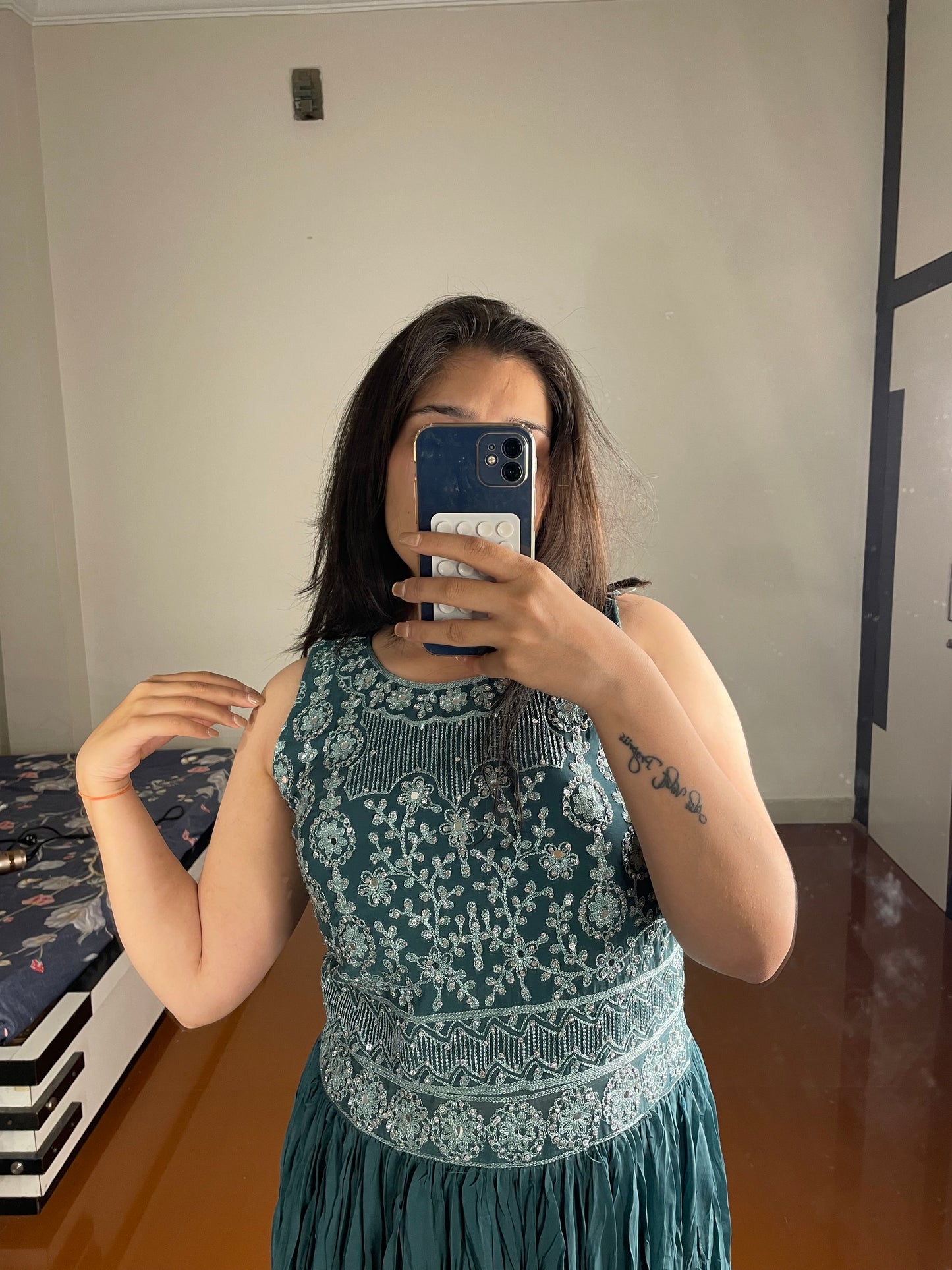 Mirror work gown