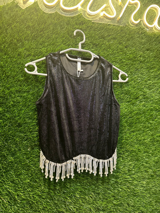 Black party wear top