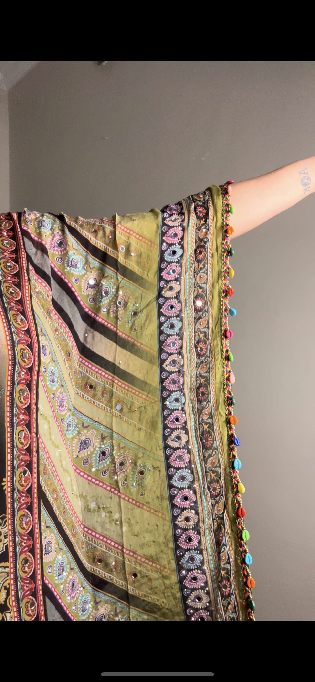 Fully printed kaftan set