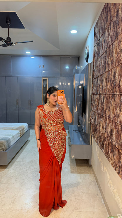 Heavy pallu saree