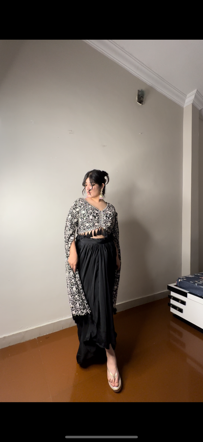 Long sleeves embroidered indowestern