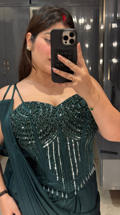 Premium corset saree