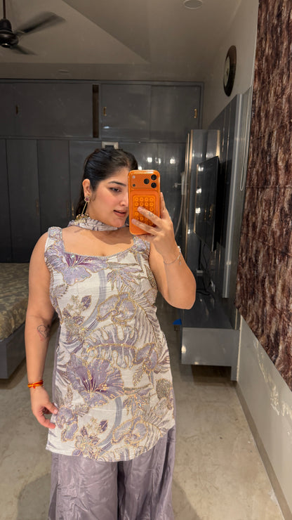 Floral plazo set