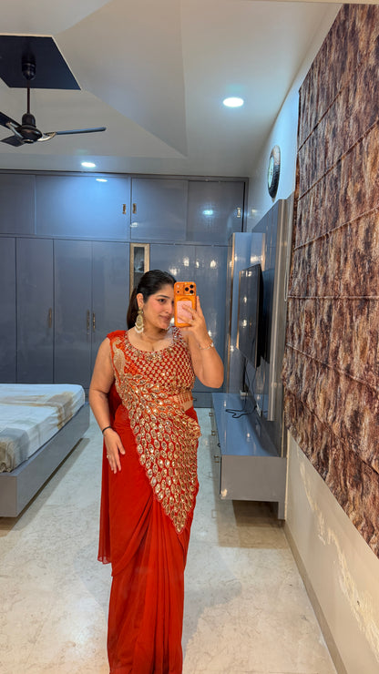 Heavy pallu saree