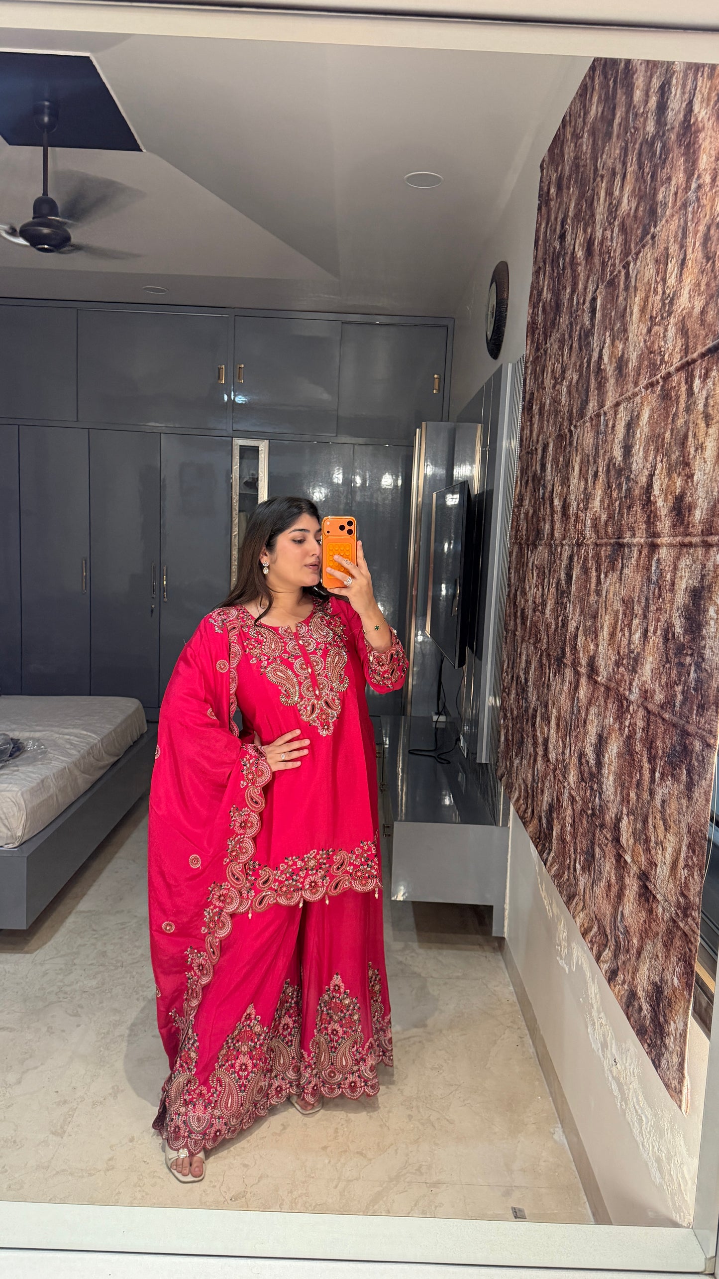Pink kurta set