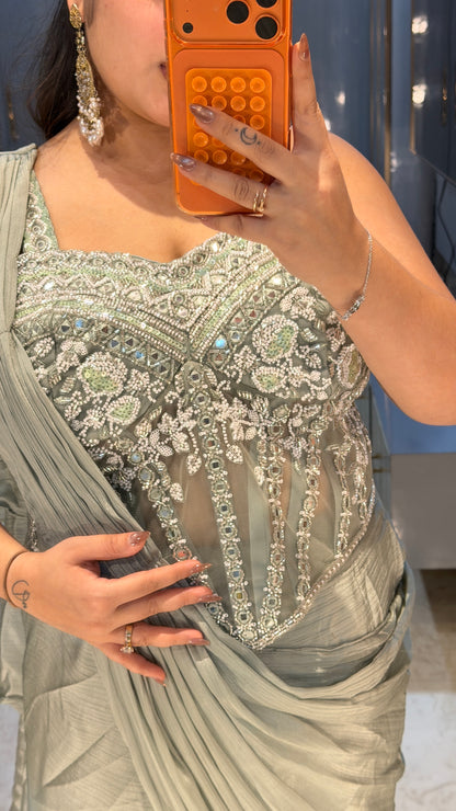 Corset saree