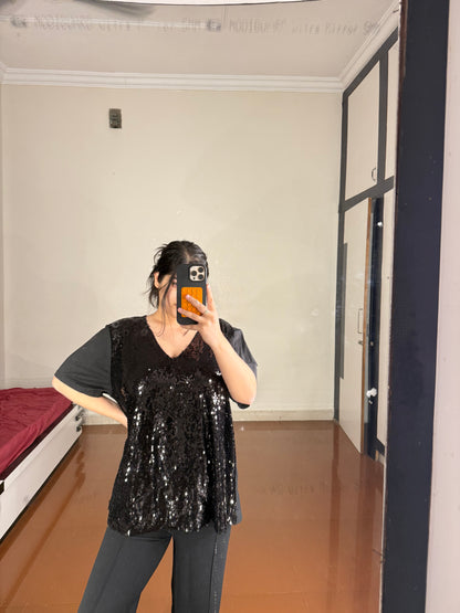 Sequin top plus size