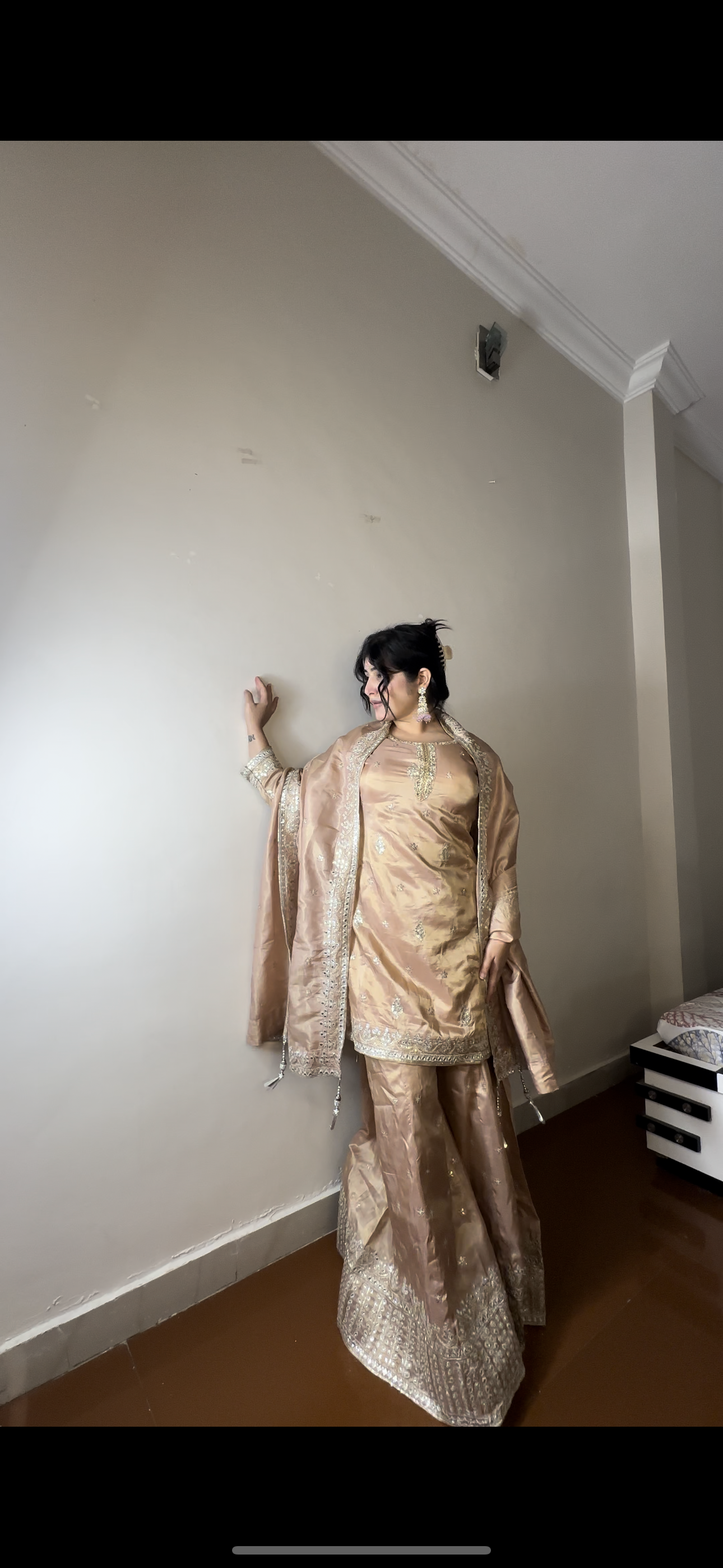 Shimmer tissue plazo set