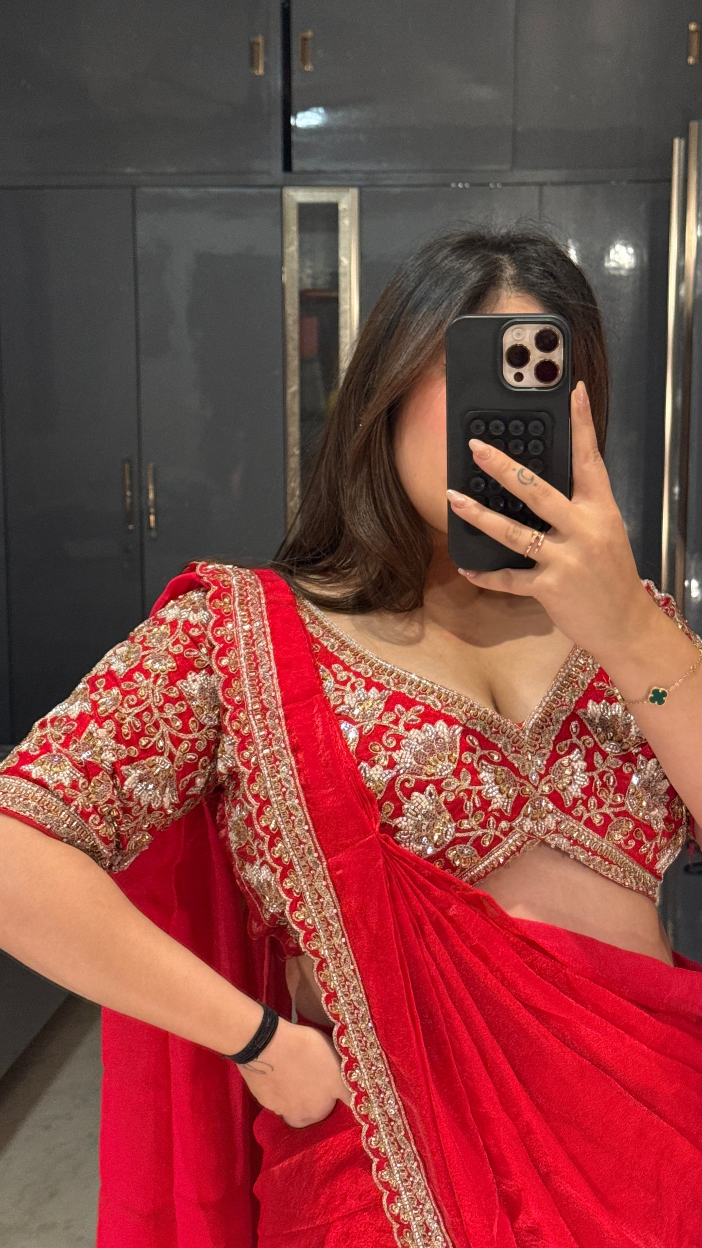 Dil Aagya saree 2.0 Red