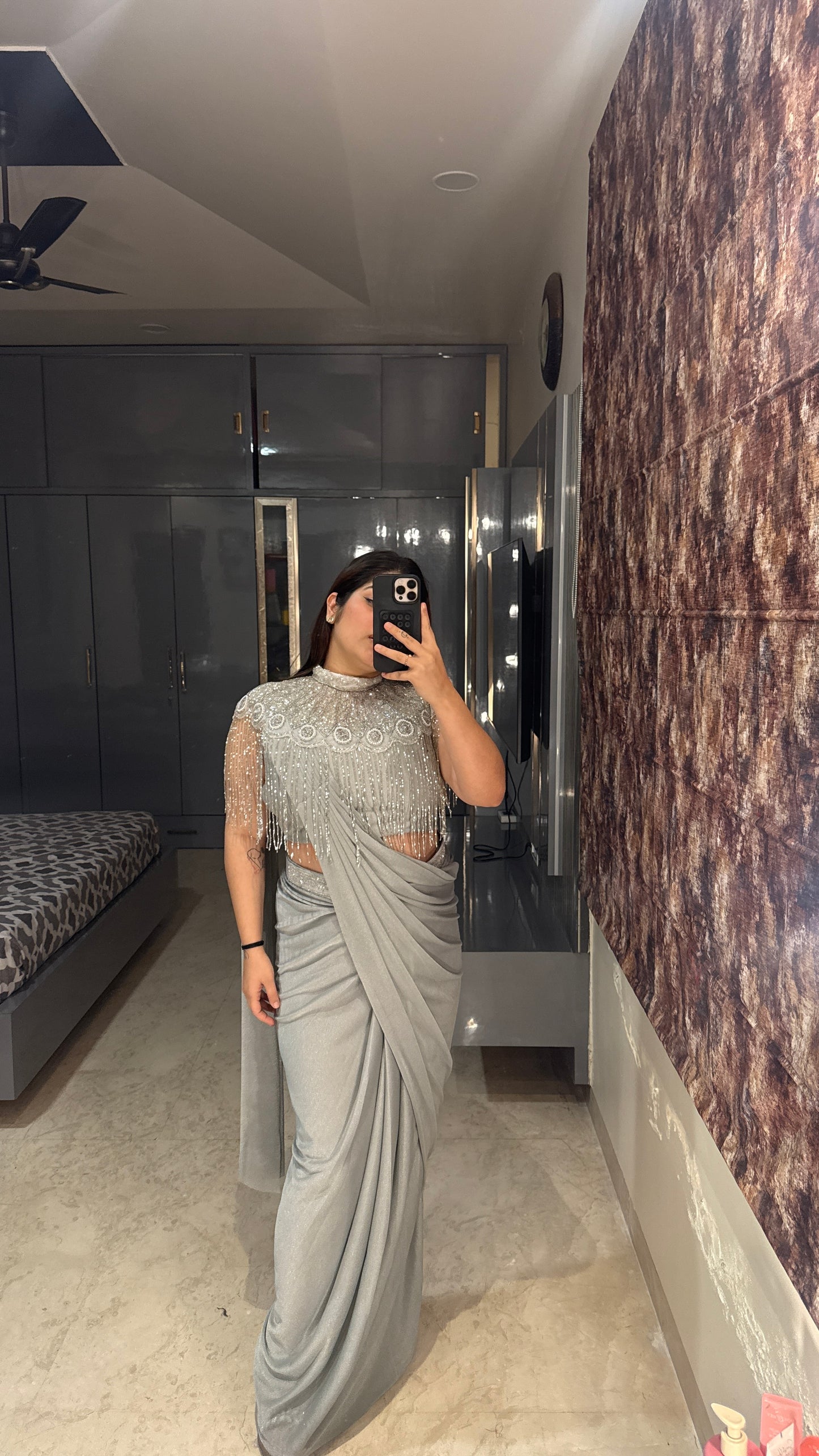 Fringes saree