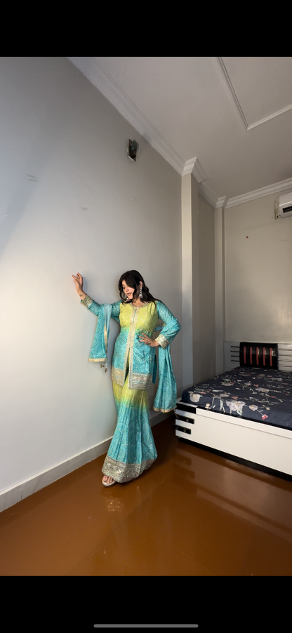 Bandhej sharara set .