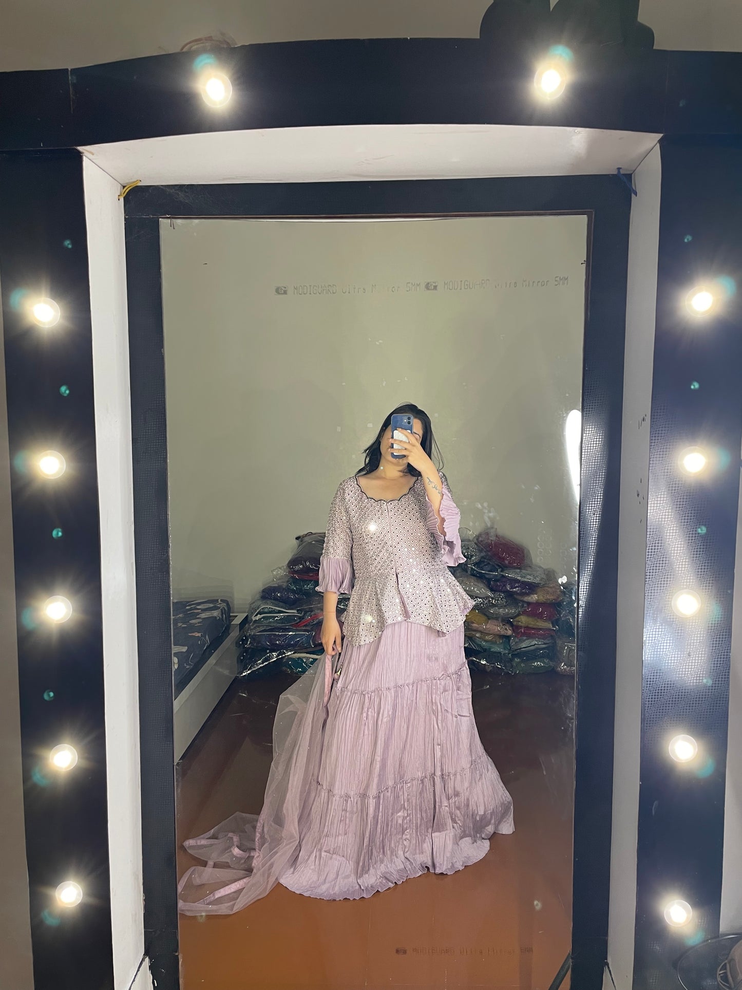 Mirror work lehenga