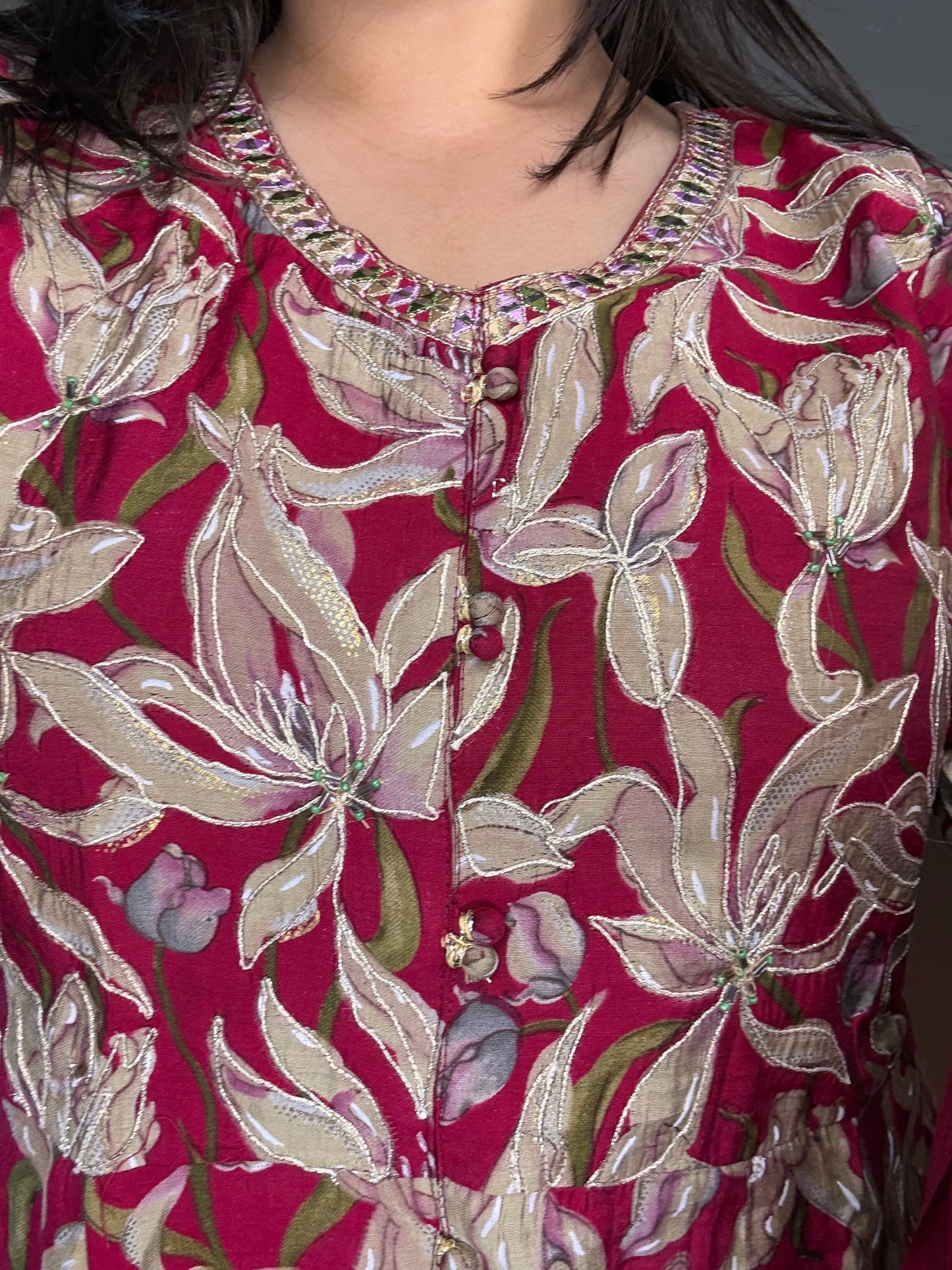 Flower suit set muslin