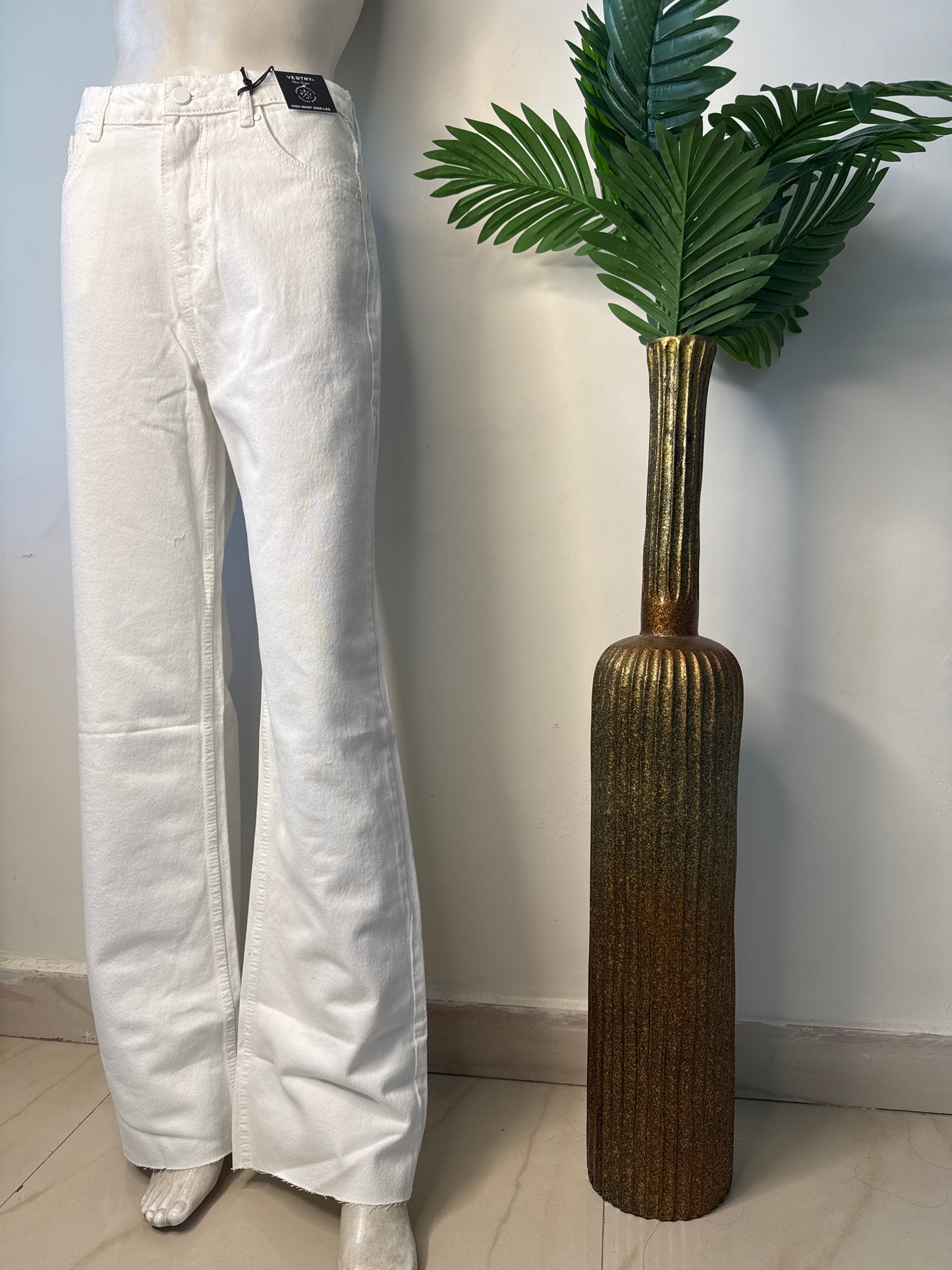 Long white wideleg 585